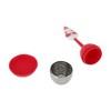Unique Bargains Tea Infuser Snowman Tea Infuser Hand Wash Only Style Silicone Stainless Steel Red 2.17"x6.1" 1Set - 4 of 4