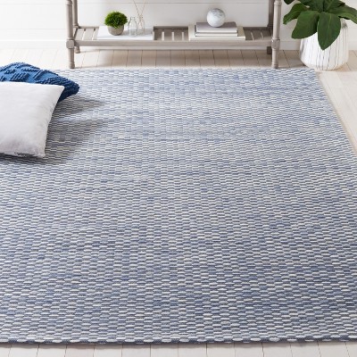 Marbella Gray and Beige Flat Woven Wool Area Rug