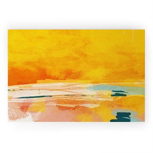 lunetricotee sunny landscape Looped Vinyl Welcome Mat - Society6 - 1 of 4
