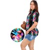 HAPPY BAY Button Down Shirt for Women Summer Beach Blouses Shirt Hawaiian T-Shirt Blouse Short Sleeve Vacation Flamingo Shirts - 2 of 4