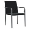 vidaXL Stylish Patio Chairs in Black Poly Rattan with Cushions, Comfort Design with Armrests - 3 of 4