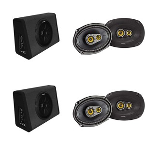 Kicker (2) 11PT250 Powered Sub Enclosure & (2) 46CSC6934 6x9" Bundle - 1 of 4