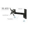 Mount-It! Full Motion Retractable Monitor Wall Mount, VESA Bracket for Computer Screens up to 30 Inches, Articulating Arm Fits Screens up to 30 Inches - 2 of 4