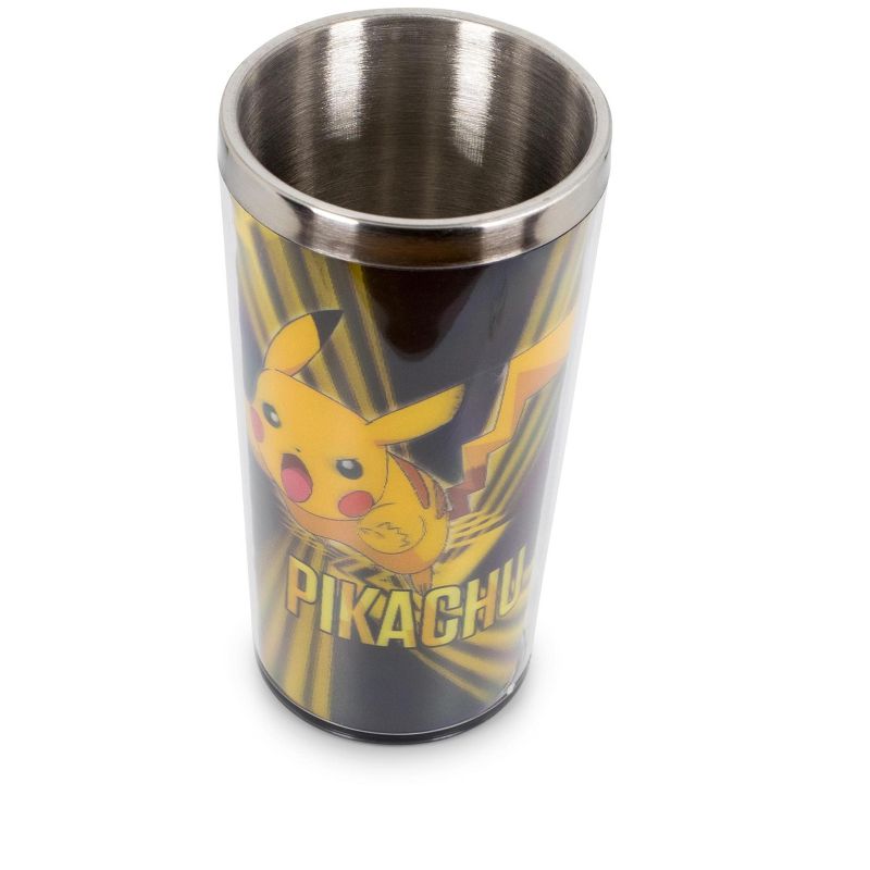 Just Funky Pokemon Lenticular Pikachu 16oz Travel Coffee Mug Tumbler w/ Non-Spill Metal Lid, 3 of 7