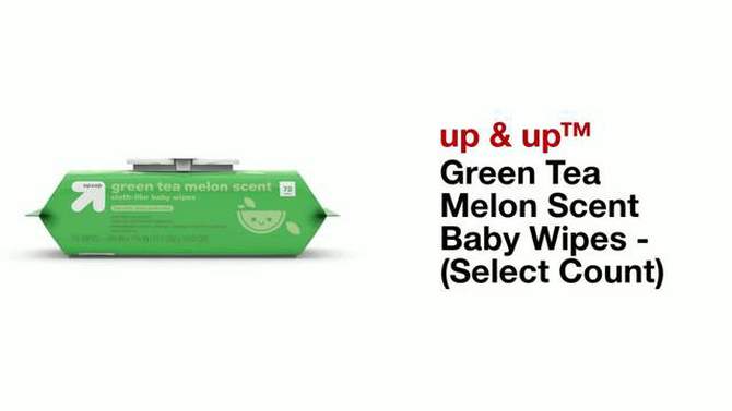 Green Tea Melon Scent Baby Wipes -  up & up™ (Select Count), 2 of 11, play video