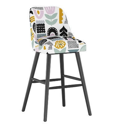 Rounded Back Barstool Helsinki Block Lavender - Skyline Furniture