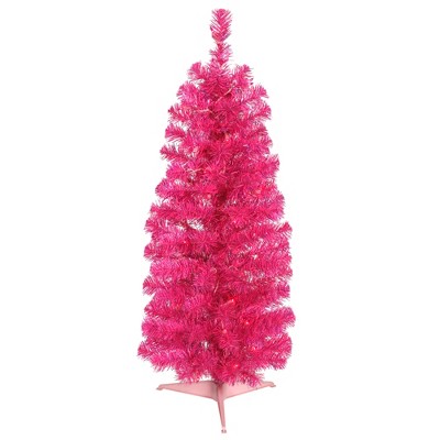 Vickerman 2' Pink Pencil Artificial Christmas Tree, Pink Dura-lit Led ...