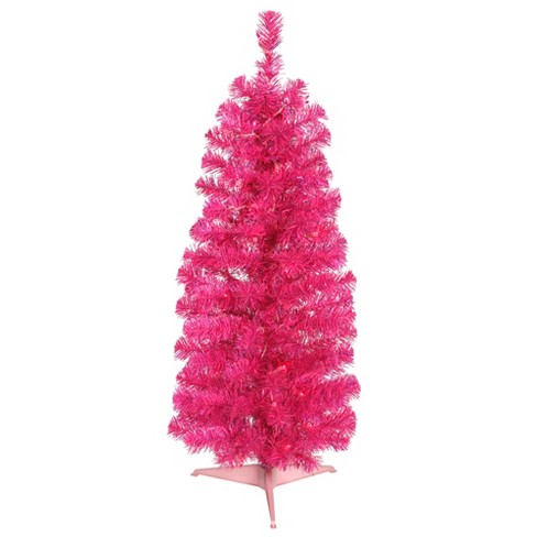 Vickerman 2' Pink Pencil Artificial Christmas Tree, Pink Dura-lit Led ...