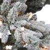 4.5' Pre-lit Flocked Utah Fir Artificial Christmas Tree Clear Lights - Puleo - 3 of 3
