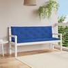vidaXL Indoor/Outdoor Bench Cushions 2 pcs, Non-slip, Water-Repellent, Blue 59.1"x19.7"x2.8" - 2 of 4