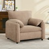 Runesay Brown Chenille Oversized Armchair, 38 Inch Wide, Comfortably Upholstered Single Lounge Sofa - 4 of 4