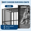 Heavy Duty Stainless Steel Dog Crate for Giant Breeds – Indestructible Escape-Proof Kennel with Locking Wheels, Collapsible & Removable Tray - 4 of 4