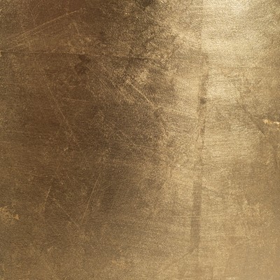 Gold and Black Glass Round Wood Side Table, 24"