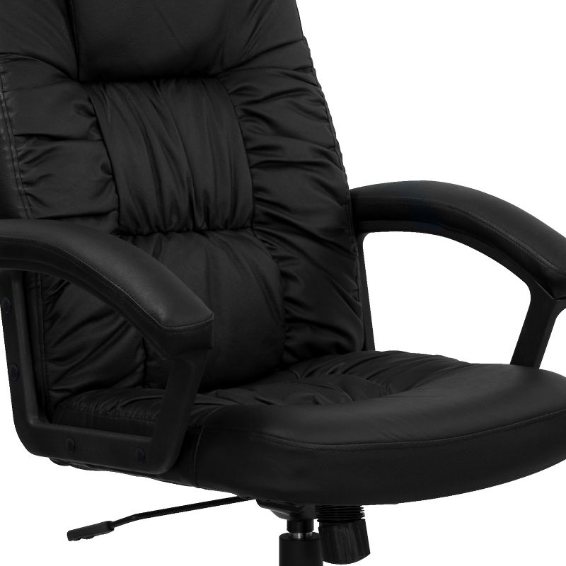 Flash Furniture Hansel High Back Black LeatherSoft Executive Swivel Office Chair with Arms, 5 of 12