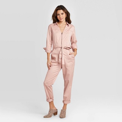 womens pink boiler suit