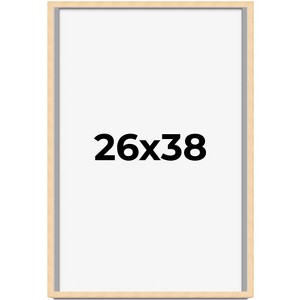 PosterPalooza | Classic Modern Yellow Picture Frame - UV Acrylic, Foam Board Backing, Hanging Hardware - 1 of 4