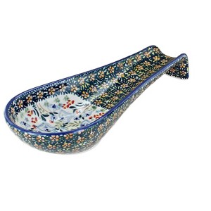 Blue Rose Polish Pottery P007 Manufaktura Large Spoon Rest - 1 of 1