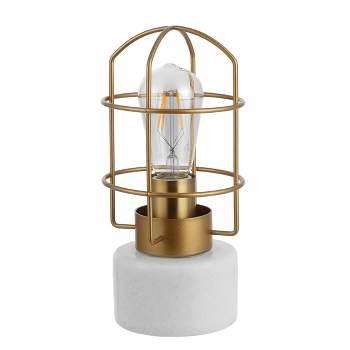 Sadaf Iron Table Lamp - Gold/White - Safavieh.