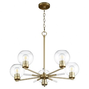 Quorum Lighting Voln 5 - Light Chandelier in  Aged Brass - 1 of 1