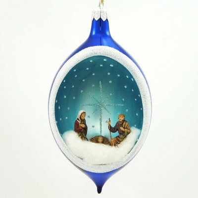 6.6” Metal Holiday Winter Scene Ornament - Cranberry Christmas Tree  Ornaments