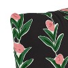 Black Floral Throw Pillow - Skyline Furniture - image 3 of 4