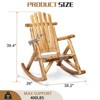 Karl Home | 38 in. Solid Wood High Back Outdoor Rocking Chair - 2 of 4