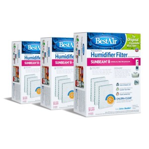 BestAir H100 Extended Life Humidifier Replacement Paper Wick For Holmes Humidifiers: Compatible Filter, 3-Pack - 1 of 4