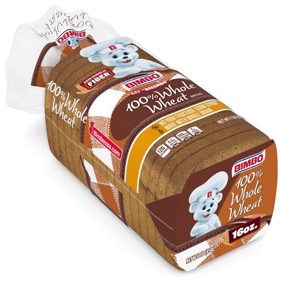 Bimbo 100% Whole Wheat Bread - 16oz