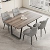 5-Piece Dining Set with Rectangular Table and 4 Chairs for Kitchen, Dining Room - 3 of 4