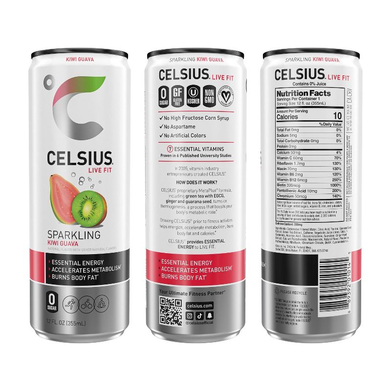 Celsius Variety Pack Energy Drink - 12pk/12 fl oz Cans, 3 of 7
