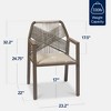Best Choice Products Set of 2 Indoor/Outdoor Aluminum Woven Rope Dining Chairs w/ Armrests - 2 of 4