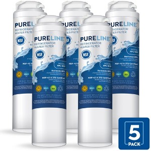 PureLine GE MSWF Refrigerator Water Filter Replacement, Compatible with RWF1500A, 101820A, 101821B Filters (5 Pack) - 1 of 4