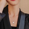 EVERLY JEWELRY | Sterling Silver 1/10 CT TW Diamond Emoticon Pendant with Chain - 4 of 4