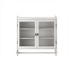 NicBex Double Glass Door Wall Cabinet, Triple Shelf Bathroom Storage w/ Towel Bar for Living Room Bathroom Kitchen Dining Room - 2 of 4
