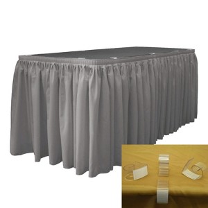 Slickblue Polyester Poplin Table Skirt with L-Clips - 1 of 1