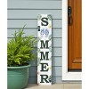 HomeRoots 48" White And Green Solid Wood Summer Porch Sign - 2 of 4