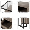 WhizMax Modern 6 Drawer Chest, Wood Drawer Dresser with Steel Frame and Tempered Glass Top - 4 of 4