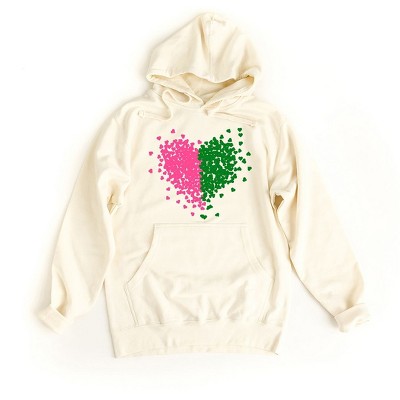 Simply Sage Market Women's Graphic Hoodie Pink and Green Heart