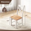 Costway Modern Wooden Dining Chairs Set of 2 w/ High Back Rubber Wood Frame Armless - 3 of 4
