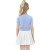 Girls Short Sleeve Summer Polo Shirt V Neck Button Down Knit School Crop Tops - 4 of 4