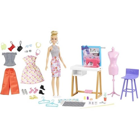 Barbie Doll And Fashion Set, Clothes With Closet Accessories