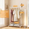 Metal Clothing Rack for Hanging Clothes, Freestanding Garment Rack with Wheels, Rolling Clothing Rack for Hallway Bedroom Living Room - 3 of 4