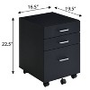 NicBex Mobile File Cabinet with 3 Drawers for Home Office Organizer Letter/Legal/A4/F4 - 3 of 4