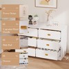 Dresser for Bedroom with 6 Drawers, Changing Table Dresser with Power Outlets, Soft Pad & Removable Top, Baby Dressers with Changing Table Top - 3 of 4