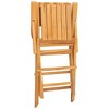 Folding Garden Chair Set of 4 Teak Solid teak wood Standard vidaXL - 2 of 4