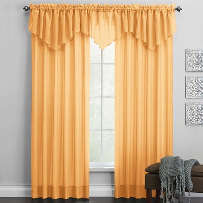 BrylaneHome BH Studio Sheer Voile Ascot Valance