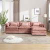 112'' Chenille L-Shaped Cloud Sectional Sofa with Removable Ottoman, Memory Foam Cushions, and Modular Sleeper - 2 of 4