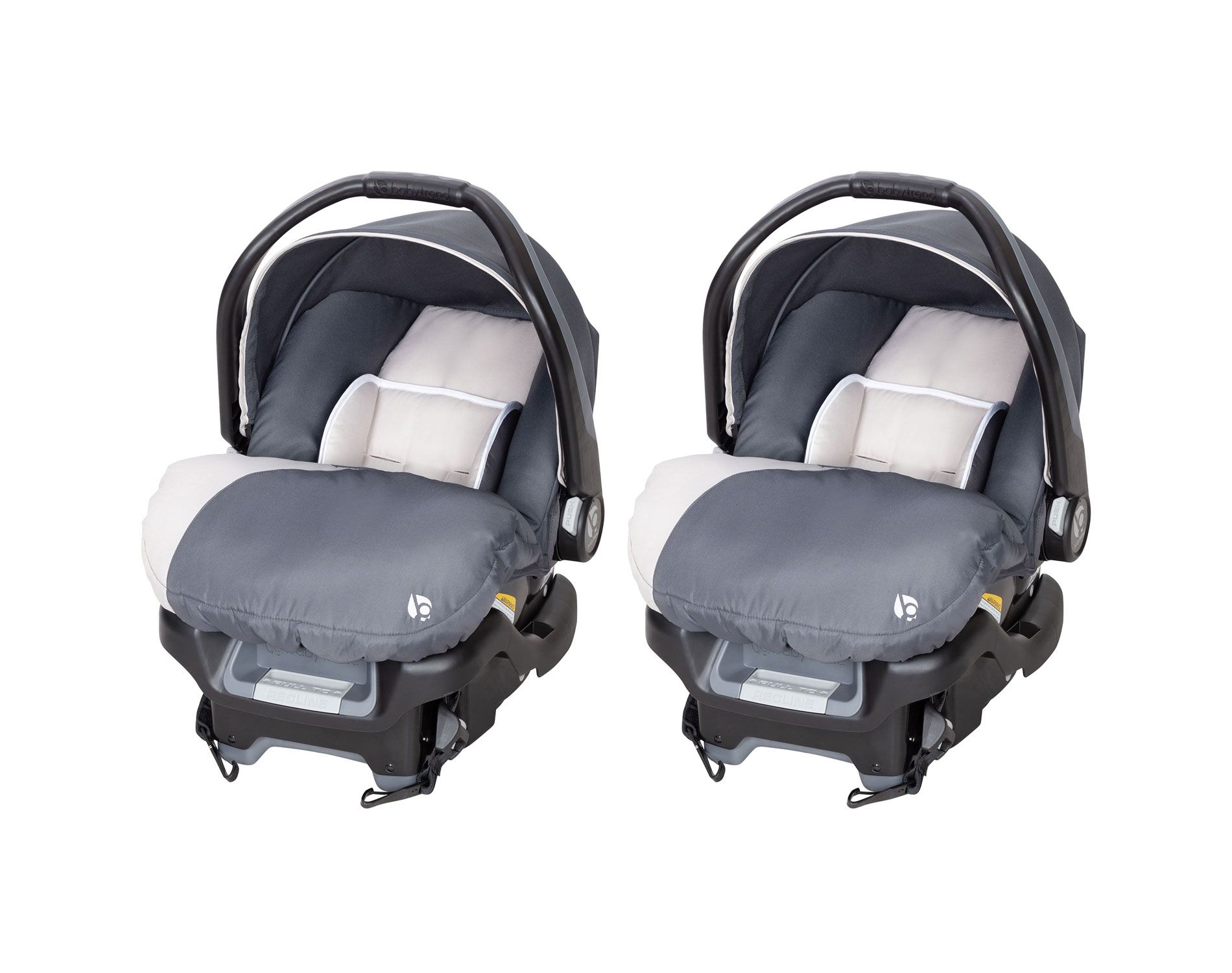 Baby Trend Ally Newborn Baby Infant Car Seat Carrier Travel System with Harness and Extra Cozy Cover for Babies Up to 35 Pounds, Modern Khaki (2 Pack)