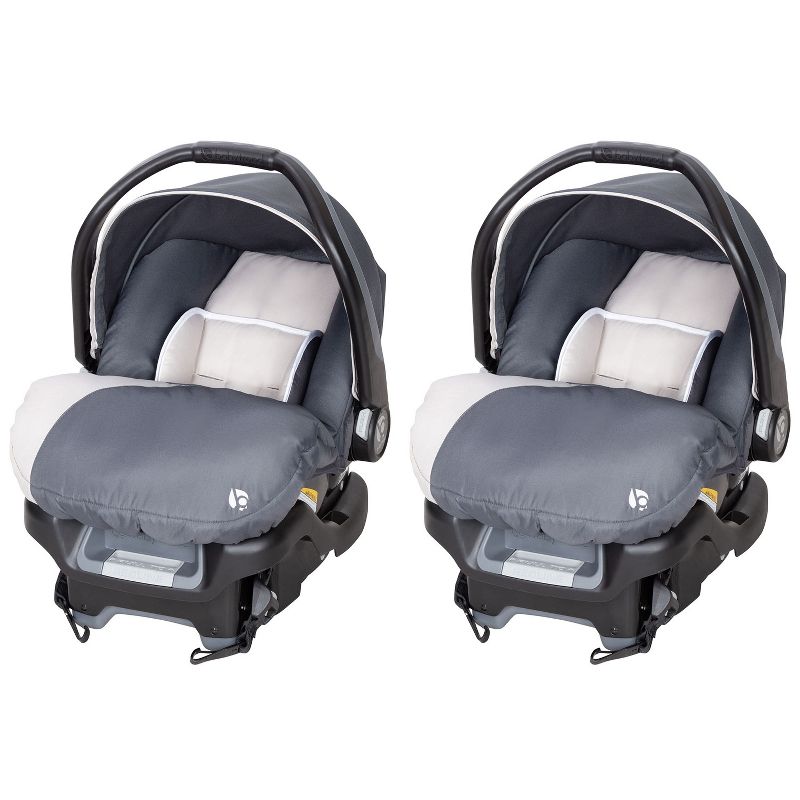 Baby Trend Ally Adjustable Comfortable Carry 35 Pound Infant Baby Car Seat and Base Set, Gray Magnolia (2 Pack), 1 of 7