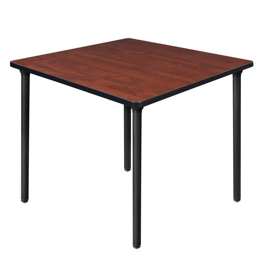 Photos - Dining Table 42" Medium Kee Square Breakroom Table with Folding Legs Cherry/Black - Reg